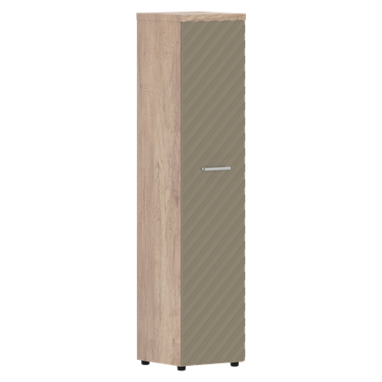 Стеллаж с дверью TORR LUX TLHC 42.1 колонка с глухой дверью и топом 435х452х1958 Дуб Каньон/ Капучино в Элисте - изображение