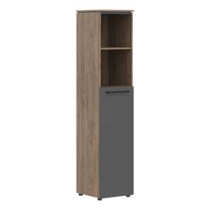 Шкаф колонка с глухой средней дверью MORRIS TREND Антрацит/Кария Пальмира MHC 42.6 (429х423х1956) в Элисте - предосмотр