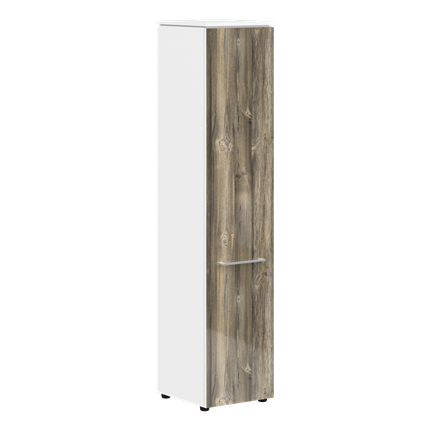 Шкаф высокий MORRIS  Дуб Базель/Белый MHC 42.1 (429х423х1956) в Элисте - изображение