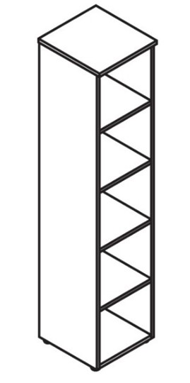 Шкаф высокий MORRIS  Дуб Базель/Венге Магия MHC 42.5 (429х423х1956) в Элисте - изображение 2