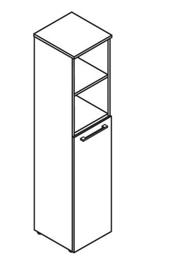 Шкаф высокий MORRIS  Дуб Базель/Венге Магия MHC 42.6 (429х423х1956) в Элисте - изображение 1