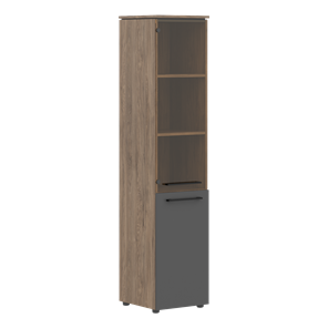 Шкаф высокий комбинированный MORRIS TREND Антрацит/Кария Пальмира MHC  42.2 (429х423х1956) в Элисте