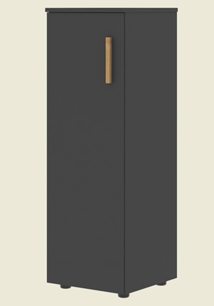 Средний шкаф колонна с глухой дверью левой FORTA Черный Графит   FMC 40.1 (L) (399х404х801) в Элисте - изображение