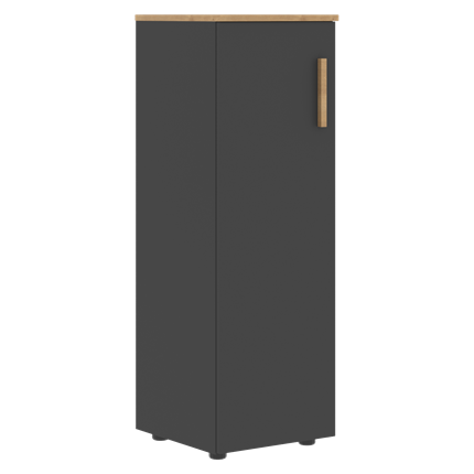 Шкаф колонна средний с левой дверью FORTA Графит-Дуб Гамильтон   FMC 40.1 (L) (399х404х801) в Элисте - изображение