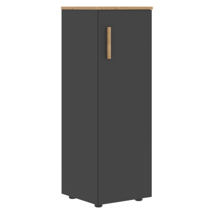 Средний шкаф колонна с глухой дверью правой FORTA Графит-Дуб Гамильтон   FMC 40.1 (R) (399х404х801) в Элисте - изображение