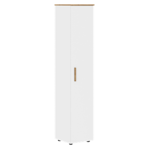 Высокий шкаф с глухой дверью колонна FORTA Белый-Дуб Гамильтон  FHC 40.1 (L/R) (399х404х1965) в Элисте