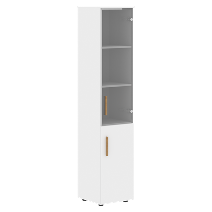 Высокий шкаф колонна с дверью FORTA Белый FHC 40.2 (L/R) (399х404х1965) в Элисте - изображение
