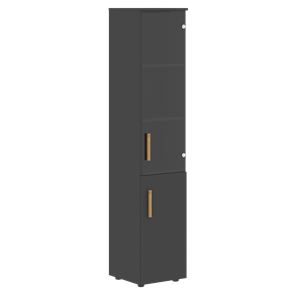Высокий шкаф с глухой дверью колонна FORTA Черный Графит  FHC 40.2 (L/R) (399х404х1965) в Элисте