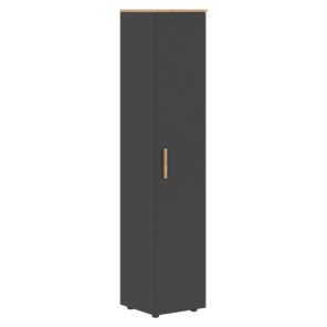 Шкаф колонна высокий с глухой дверью FORTA Графит-Дуб Гамильтон   FHC 40.1 (L/R) (399х404х1965) в Элисте