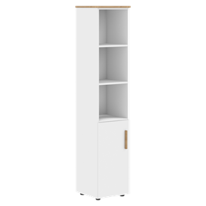 Высокий шкаф с глухой малой дверью  левой FORTA Белый-Дуб Гамильтон FHC 40.5 (L) (399х404х1965) в Элисте - предосмотр