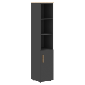 Высокий шкаф колонна с глухой малой дверью правой FORTA Графит-Дуб Гамильтон  FHC 40.5 (R) (399х404х1965) в Элисте