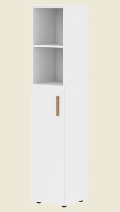 Высокий шкаф колонна с глухой средней дверью левой FORTA Белый FHC 40.6 (L) (399х404х1965) в Элисте - изображение