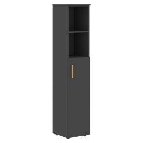 Высокий шкаф колонна с глухой средней дверью правой FORTA Черный Графит  FHC 40.6 (R) (399х404х1965) в Элисте - предосмотр