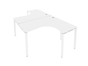 Офисный стол на металлокаркасе Metal System БП.РАС-СА-2.3 Белый/Белый в Элисте