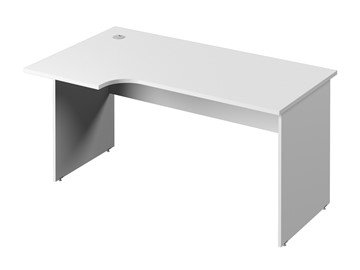 Эргономичный стол С-35 левый, цвет Белый в Элисте
