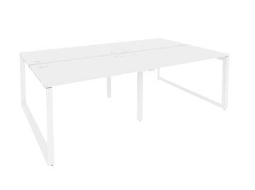 Офисный стол на металлокаркасе O.MO-D.RS-4.2.8, Белый/Белый бриллиант в Элисте