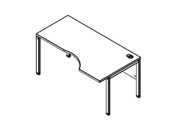 Эргономичный стол XMCET 149R, правый, 1400х900х750 в Элисте - предосмотр