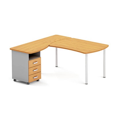 Угловой письменный стол Boston DIL-180 (металлический каркас) в Элисте - изображение