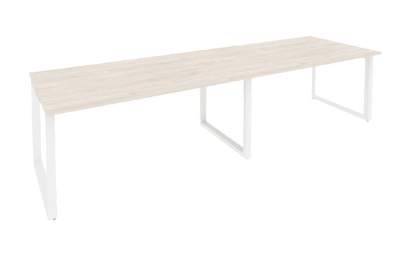 Переговорный стол O.MO-PRG-2.4 Белый/Денвер светлый в Элисте - изображение