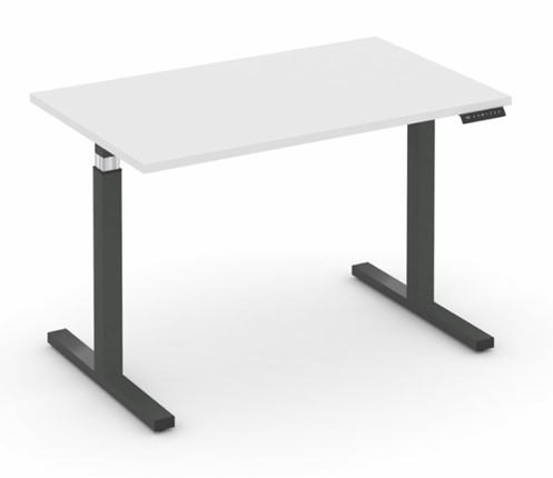 Офисный стол Move UP MV.SE-3.7, Антрацит металл/Белый бриллиант в Элисте - изображение