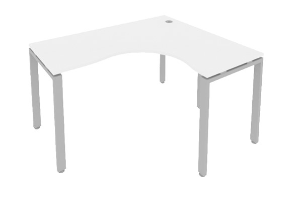 Угловой стол Б.СА-3Пр Белый/Серый в Элисте - изображение