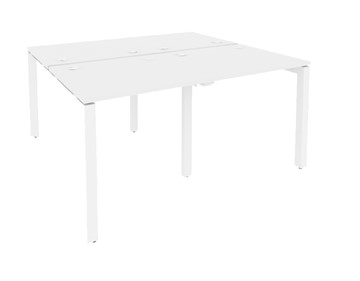 Офисный стол на металлокаркасе O.MP-D.RS-4.0.7 Белый/Белый бриллиант в Элисте