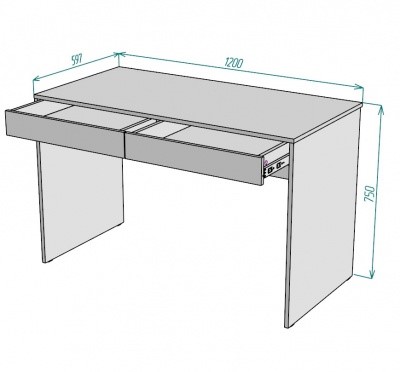 Письменный стол T82, БП в Элисте - изображение 1