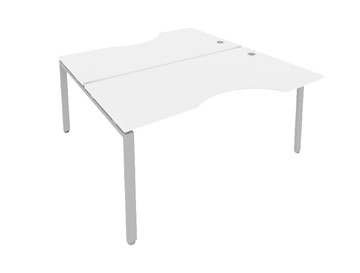 Письменный стол Metal System БП.РАС-СА-2.1 Белый/Серый в Элисте