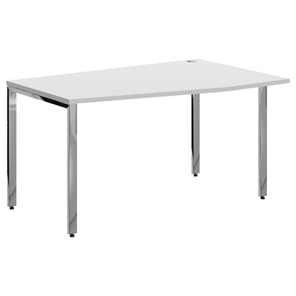 Письменный стол для персонала правый эргономичный XTEN GLOSS  Белый  XGCT 149.1  (R) (1400х900х750) в Элисте - изображение