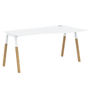 Письменный стол правый FORTA Белый-Белый-Бук  FCT 1567  (R) (1580х900(670)х733) в Элисте - предосмотр