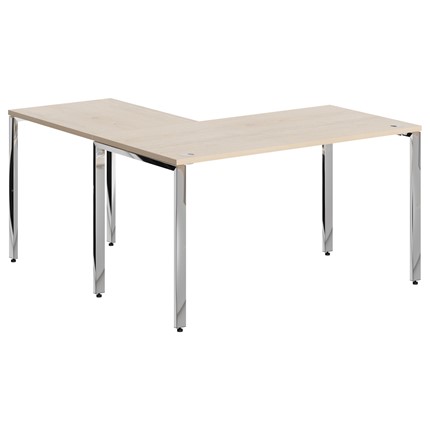 Письменный угловой  стол для персонала правый XTEN GLOSS  Бук Тиара  XGCT 1415.1 (R) (1400х1500х750) в Элисте - изображение