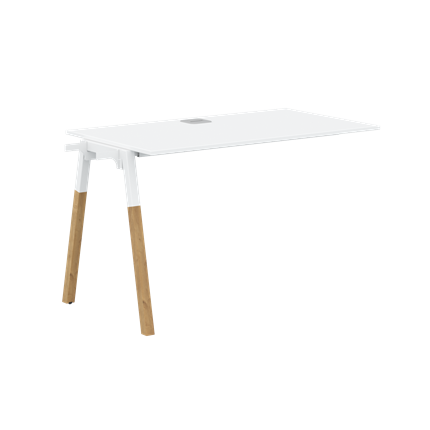 Переговорный стол FORTA Белый-Белый-Бук  FIST 1167 (1180х670х733) в Элисте - изображение