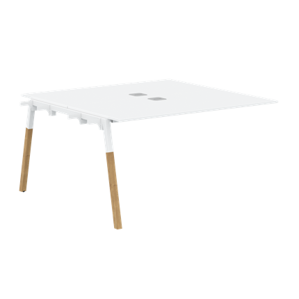 Переговорный стол FORTA Белый-Белый-Бук FIWST 1313 (1380х1346х733) в Элисте - изображение