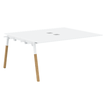Переговорный стол FORTA Белый-Белый-Бук FIWST 1513 (1580х1346х733) в Элисте - изображение