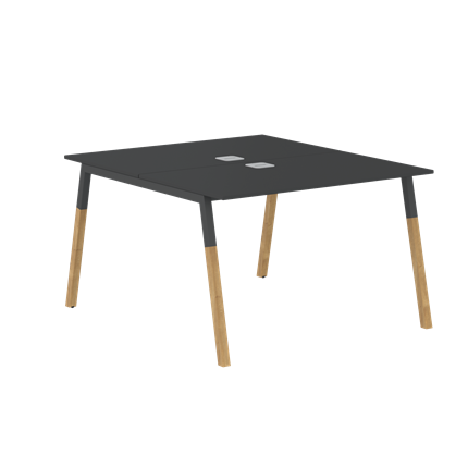 Стол для переговоров FORTA Черный Графит-Черный Графит-Бук  FWST 1113 (1180x1346x733) в Элисте - изображение
