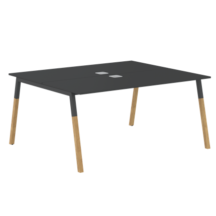 Стол для переговоров FORTA Черный Графит-Черный Графит-Бук FWST 1513 (1580x1346x733) в Элисте - изображение