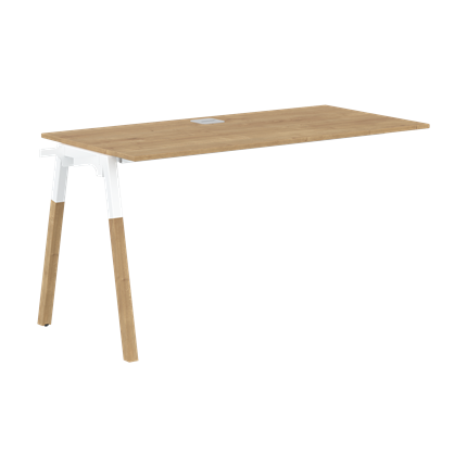 Стол для переговоров FORTA Дуб Гамильтон-Белый-Бук  FIST 1367  (1380х670х733) в Элисте - изображение
