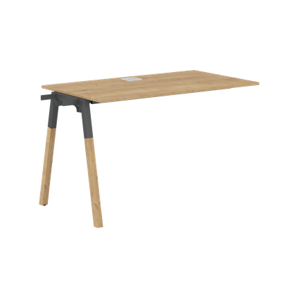 Переговорный стол FORTA Дуб Гамильтон-Черный графит-Бук FIST 1367 (1380х670х733) в Элисте - изображение