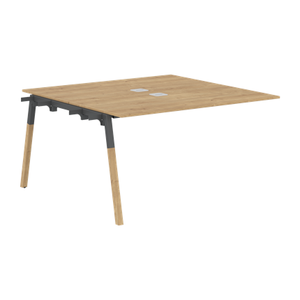 Переговорный стол FORTA Дуб Гамильтон-Черный графит-Бук FIWST 1313 (1380х1346х733) в Элисте - изображение