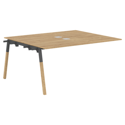 Переговорный стол FORTA Дуб Гамильтон-Черный графит-Бук FIWST 1513 (1580х1346х733) в Элисте - изображение