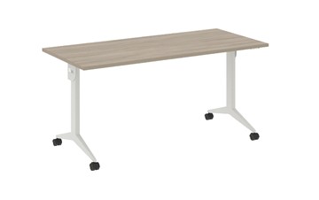 Складной мобильный стол X.M-5.7, Металл белый/Дуб Аттик в Элисте