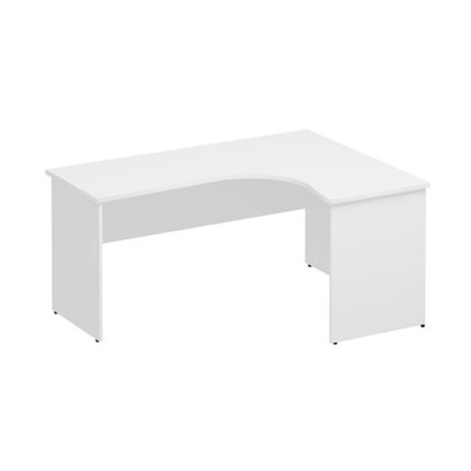 Угловой стол Комфорт, белый премиум, правый (160x120x75) К 125 в Элисте - изображение