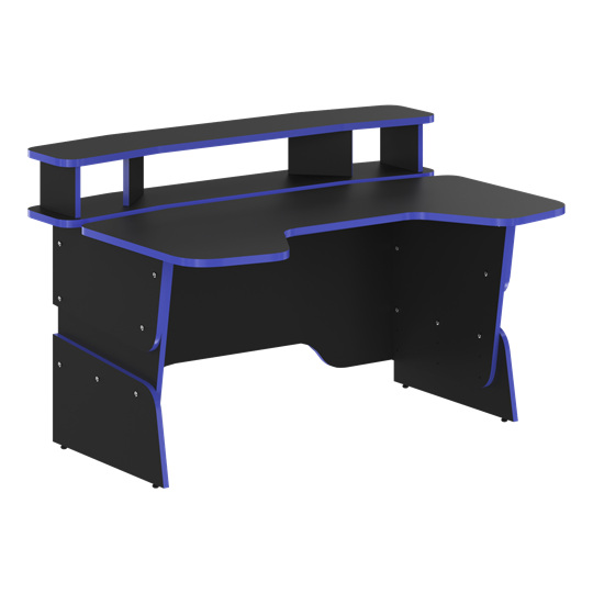 Компьютерный стол SKILLL STG 1390, Антрацит/ Дельфт (Синий) в Элисте - изображение 2