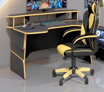 Компьютерный стол SKILLL STG 1390, Антрацит/ Желтый бриллиант в Элисте - предосмотр 3