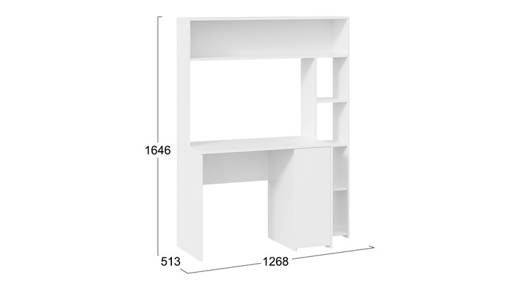 Стол компьютерный Тип 2 (Белый Ясень) в Элисте - изображение 5