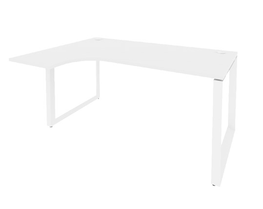 Письменный угловой стол O.MO-SA-4L Белый/Белый бриллиант в Элисте - изображение