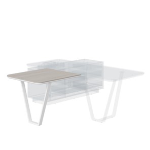 Брифинг (стол приставной)  для 2-3 посетителей LINE Дуб-серый-белый СФ-573409.1 (920х810х762) в Элисте