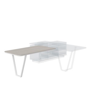 Брифинг (стол приставной)  для 4-5 посетителей LINE Дуб-серый-белый СФ-573415.1 (1520х810х762) в Элисте