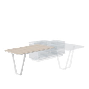 Брифинг (стол приставной)  для 4-5 посетителей LINE Дуб-светлый-белый СФ-573415.1 (1520х810х762) в Элисте
