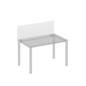 Экран для стола 120 на белом металлокаркасе фронтальный Комфорт КФ, белый премиум (120x45x1.8) К.Б 841 в Элисте